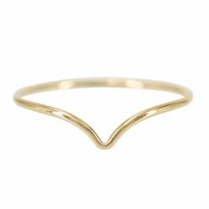 14K Gold Filled Chevron Ring, Minimalist Stacking Ring NEW